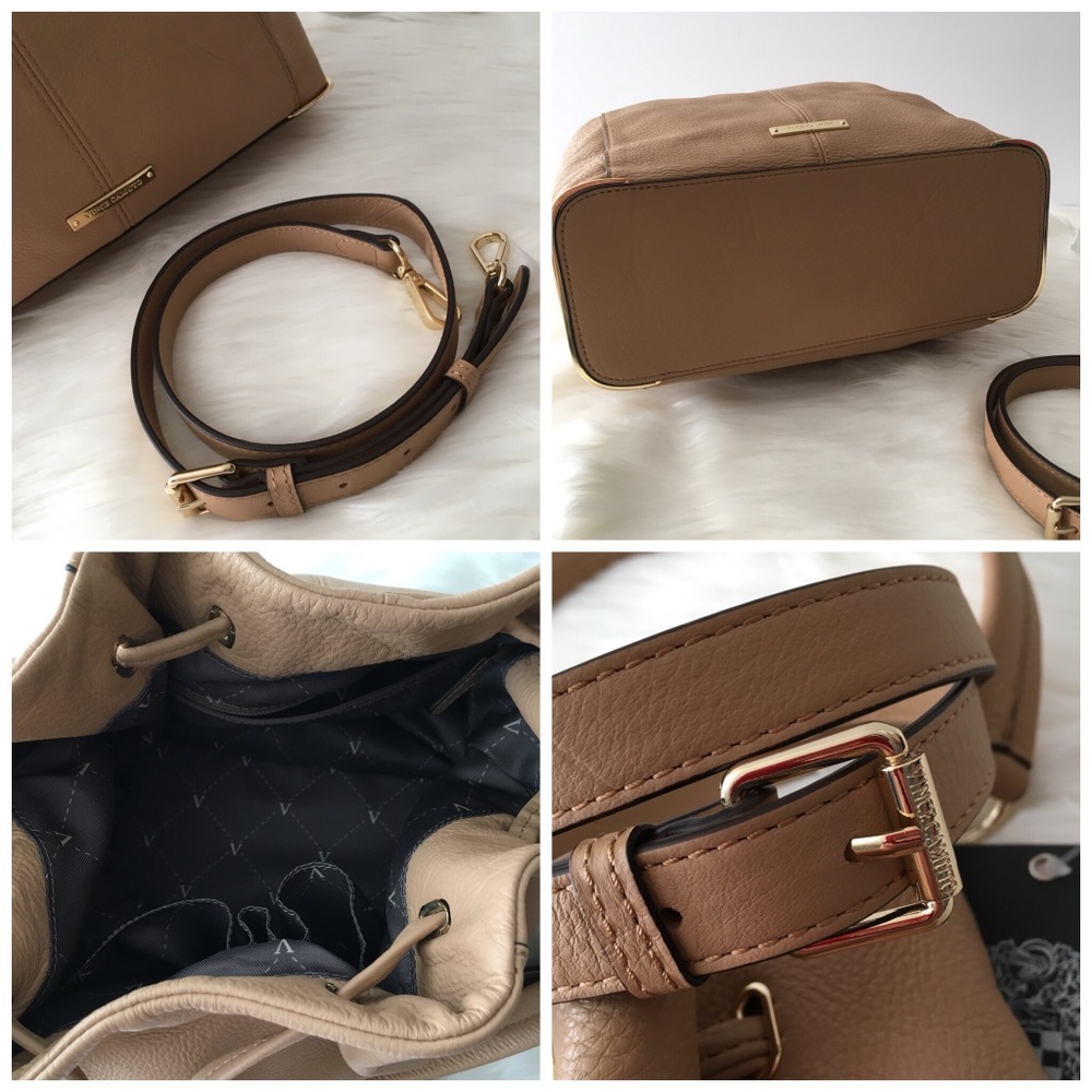 {Vince Camuto} Knox Drawstring Leather Hobo - Picture 6 of 8